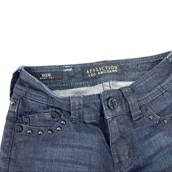 Affliction Jade Boot Cut Embellished Cross Jean - Picture 7 of 10